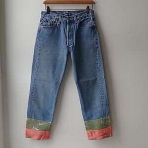Vintage Upcycled Levi's 501 Crop Jeans Women's 26